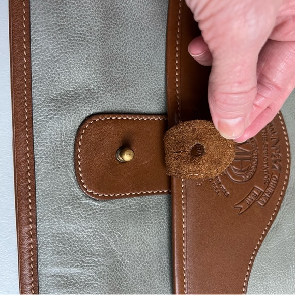 ICONIC Vintage Ghurka Original No 37 The Spectator Bag - grey and brown leather - Picture 4 of 16